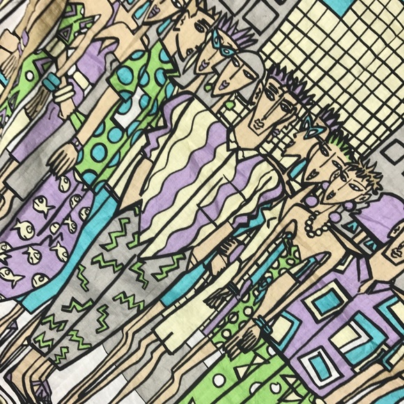 ✖️SOLD✖️ 80s Esprit Resnicoff Pop Art Scarf 🚺• - Picture 2 of 5